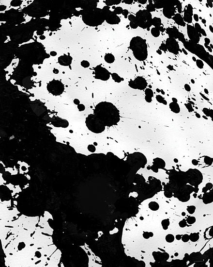 Kamdon Kreations KAM496 - KAM496 - Butterfly Effect I - 12x16 Abstract, Black & White, Paintbrush Splatter from Penny Lane