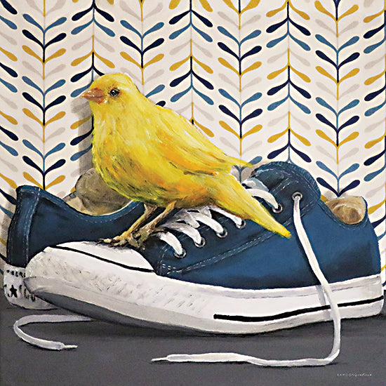 Kamdon Kreations KAM559 - KAM559 - Where's the Barn Cat - 12x12 Birds, Finch, Yellow Finch, Gym Shoes, Whimsical from Penny Lane