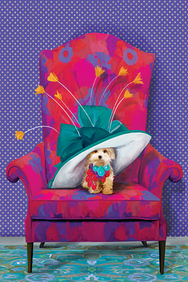 Kamdon Kreations KAM575 - KAM575 - Buttercup    - 12x18 Dog, Hat, Fashion, Chair, Portrait, Fashionable Dog, Pets, Whimsical from Penny Lane