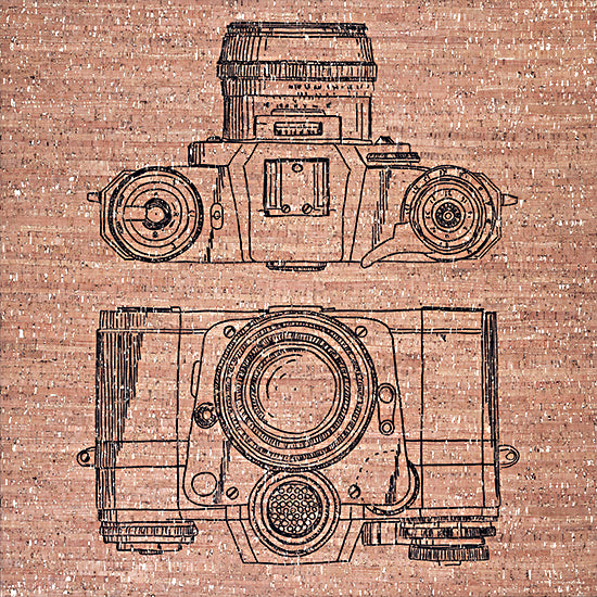 Kamdon Kreations KAM589 - KAM589 - Cork Camera - 12x12 Camera, Corkboard, Angles of a Camera, Abstract, Hobbies from Penny Lane