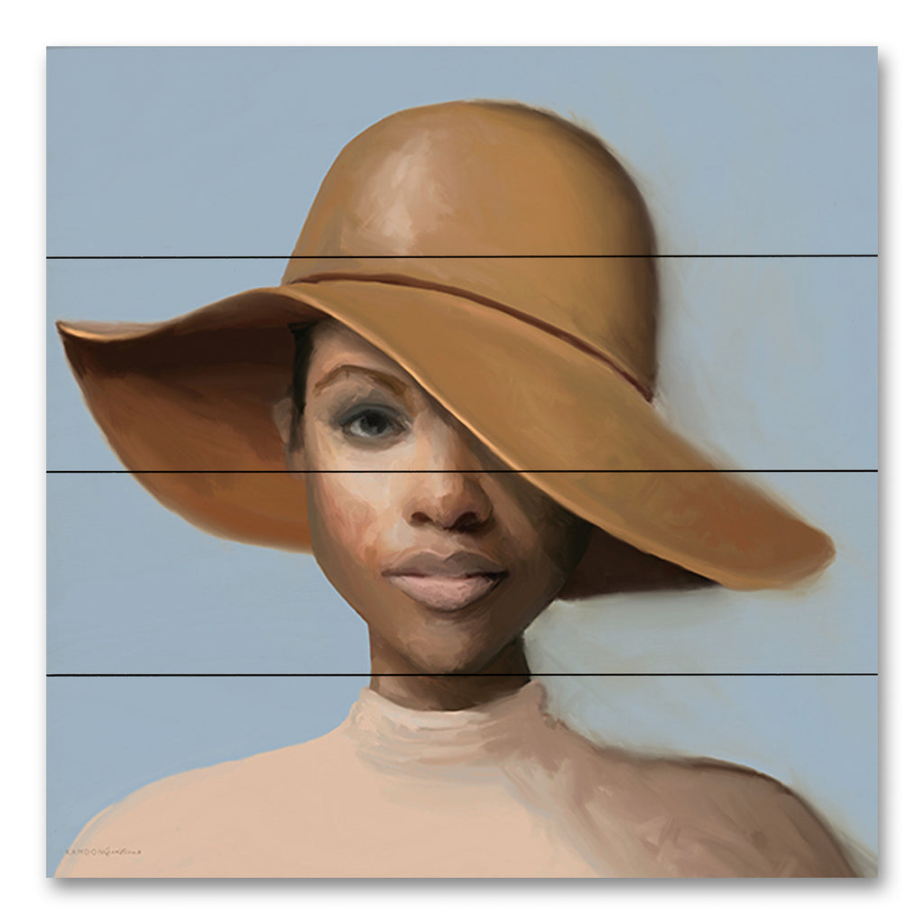 Kamdon Kreations KAM615PAL - KAM615PAL - Luminescence Glow - 12x12 Woman, Black Woman, Hat, Fashion, Figurative, Black Art, Portrait from Penny Lane