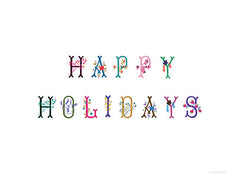 KAM636 - Boho Happy Holidays - 16x12