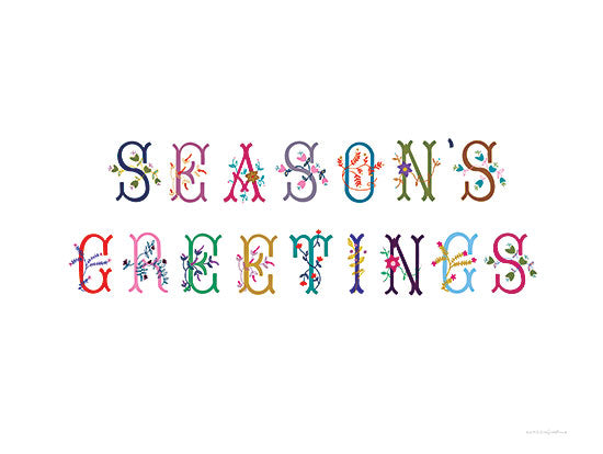 Kamdon Kreations KAM638 - KAM638 - Boho Season's Greetings - 16x12 Christmas, Holidays, Typography, Signs, Season's Greetings, Greenery, Flowers, Winter from Penny Lane