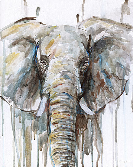 Kamdon Kreations KAM646 - KAM646 - Drippy Elephant - 12x16 Abstract, Elephant, Wild Animal, Portrait from Penny Lane