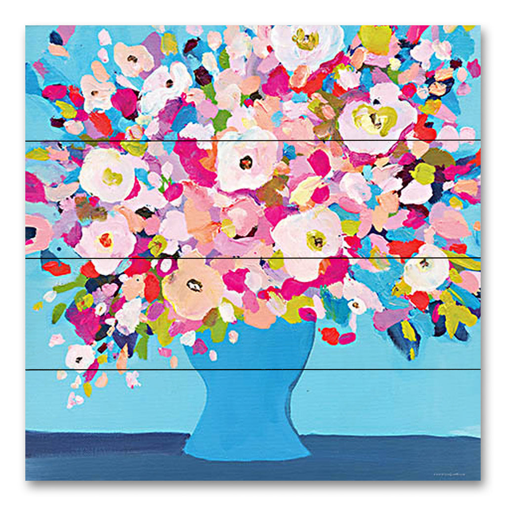 Kamdon Kreations KAM698PAL - KAM698PAL - Gloom Changes to Bloom - 12x12 Flowers, Bouquet, Abstract, Textual Art from Penny Lane