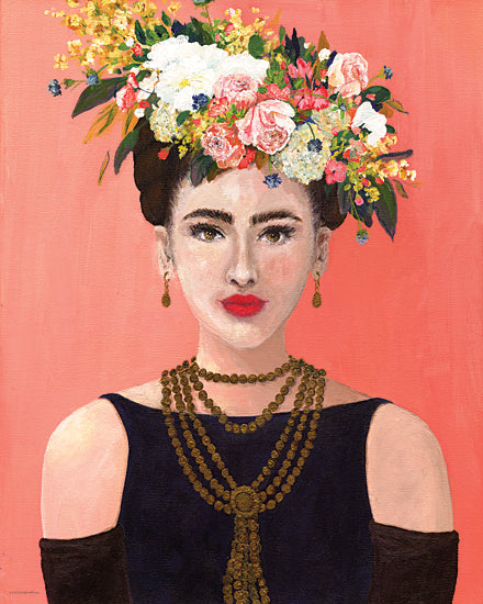 Kamdon Kreations KAM715 - KAM715 - Audrey Kahlo - 12x16 Figurative, Floral, Audrey Hepburn, Freda Kahlo, Whimsical, Portrait  from Penny Lane