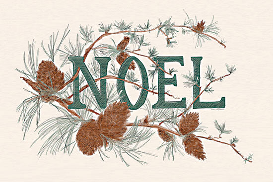 Kamdon Kreations KAM785 - KAM785 - Winters Noel - 18x12 Christmas, Holidays, Winter, Nature, Noel, Typography, Signs, Textual Art, Pine Cones, Tree Branch, Pine Needles, Nature from Penny Lane