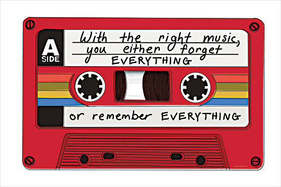 Kamdon Kreations KAM798 - KAM798 - Music Memory - 18x12 Music, Cassette, Retro, With the Right Music, Typography, Signs Textual Art, Teenagers, Tween from Penny Lane