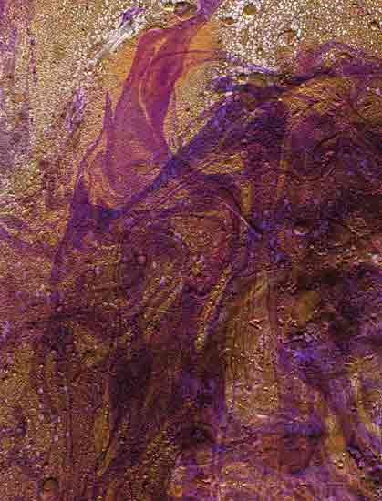 Kamdon Kreations KAM949 - KAM949 - Cotton Candy Chaos - 12x16 Abstract, Purple, Gold, Textured, Contemporary from Penny Lane