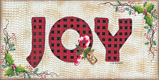 Lisa Kennedy KEN1183 - KEN1183 - JOY - 18x9 Joy, Christmas, Holidays, Buffalo Plaid, Holly, Berries, Signs from Penny Lane