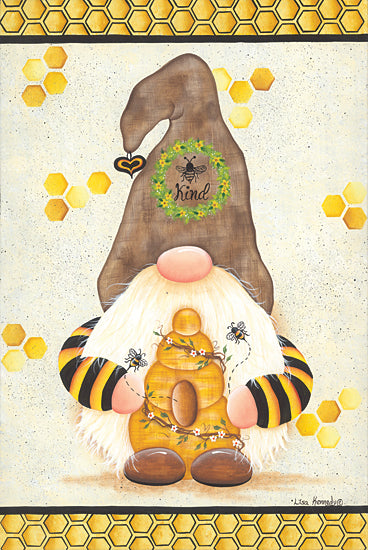 Lisa Kennedy KEN1192 - KEN1192 - Bee Kind - 12x18 Bees, Gnomes, Whimsical, Bee Hive, Honey from Penny Lane