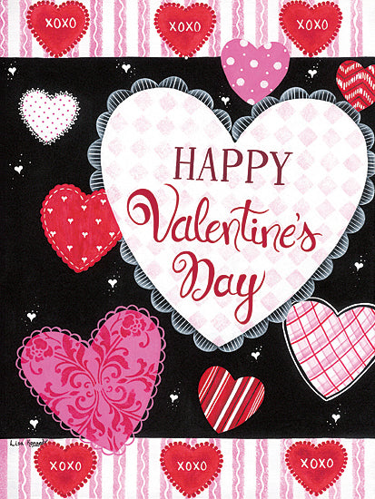 Lisa Kennedy KEN1286 - KEN1286 - Happy Valentine's Day - 12x16 Valentine's Day, Hearts, Happy Valentine's Day, Typography, Signs, Textual Art, Plaids, Polka Dots, Patterns from Penny Lane