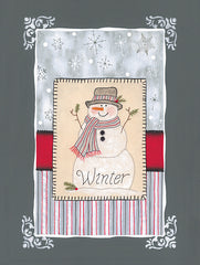 KEN1305 - Winter Stitched Snowman - 12x16