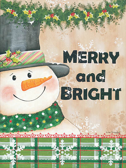 Lisa Kennedy KEN937 - Merry & Bright - Snowman, Winter, Holidays, Holly from Penny Lane Publishing