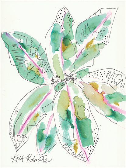 Kait Roberts KR538 - KR538 - Lush - 12x16 Leaves, Green Leaves, Abstract, Watercolor from Penny Lane