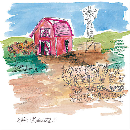 Kait Roberts KR778 - KR778 - Homegrown - 12x12 Abstract, Farm, Barn, Red Barn, Sill, Field, Eclectic from Penny Lane
