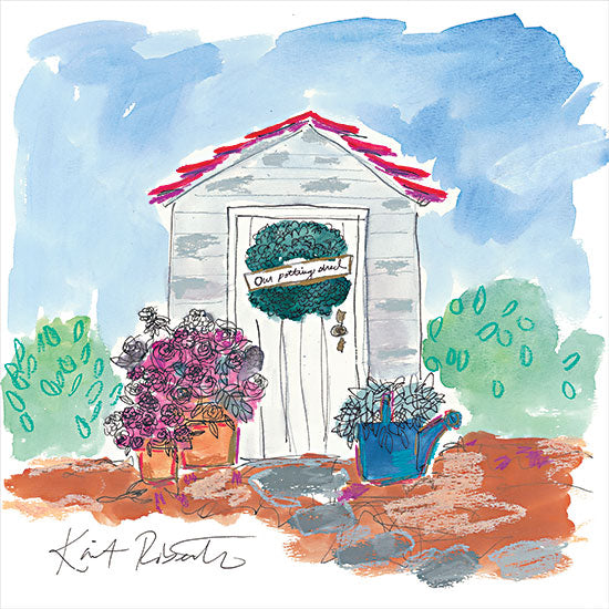 Kait Roberts KR779 - KR779 - Our Potting Shed - 12x12 Potting Shed, Flowers, Garden, Watering Can, Shed, Gardening, Abstract, Summer, Seasons from Penny Lane