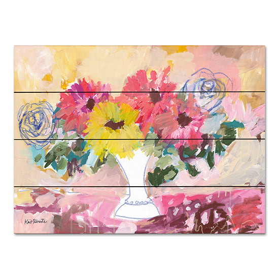 Kait Roberts KR834PAL - KR834PAL - It's All Good - 16x12 Abstract, Flowers, Vase, Bouquet, Pink Flowers, Yellow Flowers, Contemporary from Penny Lane