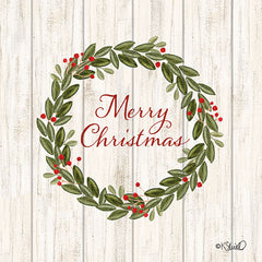 KS153 - Merry Christmas Wreath    - 12x12