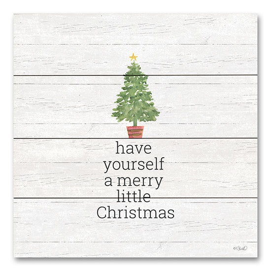 Kate Sherrill KS228PAL - KS228PAL - Have Yourself A Merry Little Christmas - 12x12 Have Yourself a Merry Little Christmas, Christmas Tree, Christmas, Holidays, Typography, Signs from Penny Lane