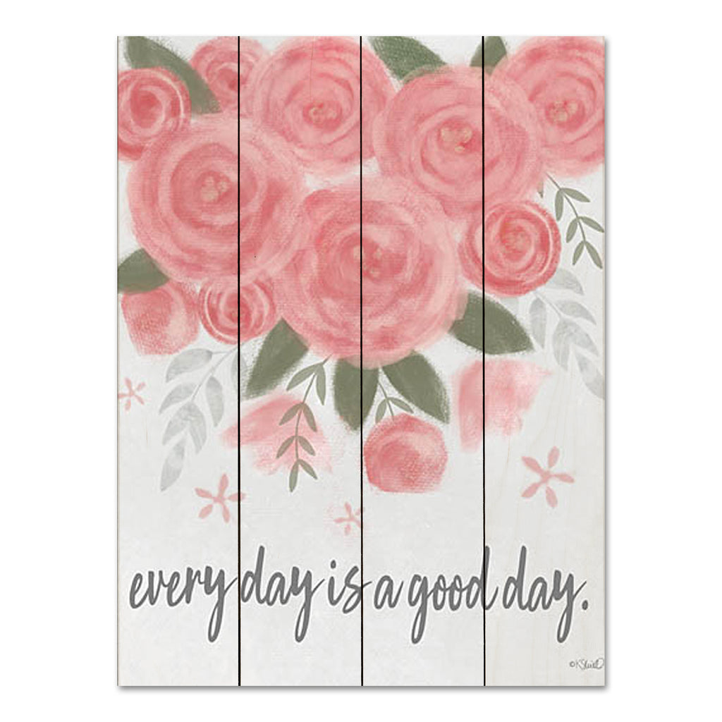 Kate Sherrill KS242PAL - KS242PAL - Every Day is a Good Day - 12x16 Typography, Every Day is a Good Day, Flowers, Pink Flowers, Signs, Spring from Penny Lane