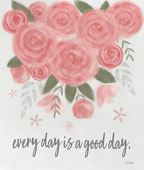 Kate Sherrill KS242 - KS242 - Every Day is a Good Day - 12x16 Typography, Every Day is a Good Day, Flowers, Pink Flowers, Signs, Spring from Penny Lane