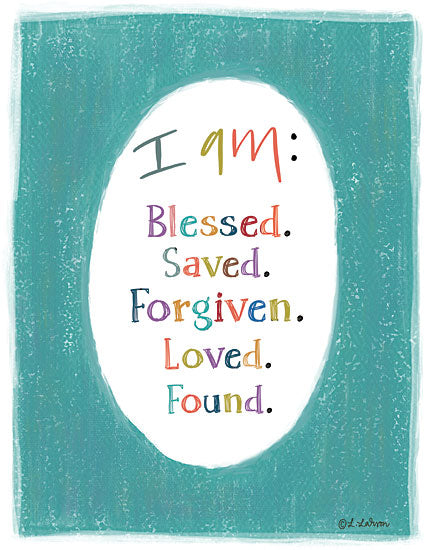 Lisa Larson LAR451 - LAR451 - I Am - 12x16 I Am, Blessed, Loved, Religion, Rainbow Colors, Signs from Penny Lane