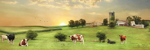 Lori Deiter LD1070 - Blessed Morning - Cows, Pasture, Grazing, Barn, Farm from Penny Lane Publishing