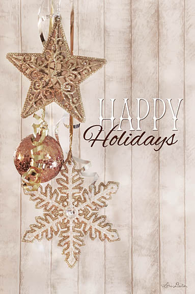 Lori Deiter LD1121 - Gold Sparkle Happy Holidays - Holidays, Ornaments, Star from Penny Lane Publishing