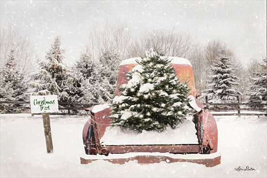 Lori Deiter LD1473 - LD1473 - Rustic Christmas Trees  - 18x12 Christmas, Christmas Trees, Truck, Vintage, Snow from Penny Lane