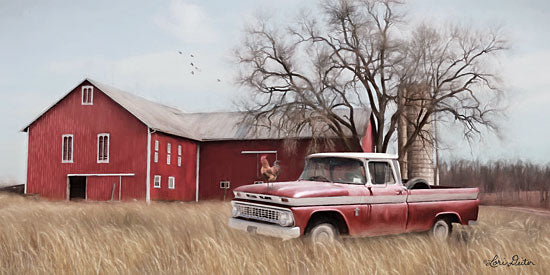 Lori Deiter LD1681 - LD1681 - Western Ohio Barn    - 18x9 Barn, Rooster, Truck, Vintage, Silo, Trees from Penny Lane