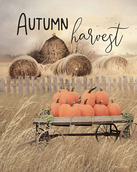 Lori Deiter LD1812 - LD1812 - Autumn Harvest       - 12x16 Signs, Typography, Hay Bales, Pumpkins, Barn, Fall from Penny Lane