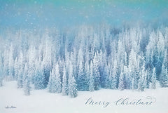 LD1834 - Snowy Turquoise Forest      - 18x12