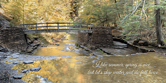 Lori Deiter LD1979 - LD1979 - Do Fall Twice    - 18x9 Autumn, Bridge, River, Landscape, Seasons from Penny Lane