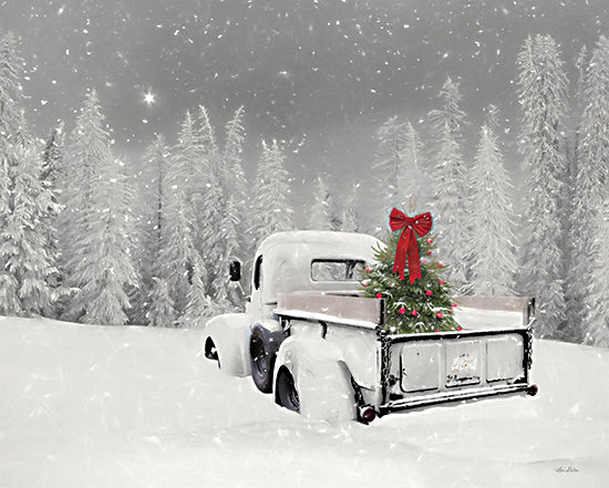 Lori Deiter LD2038 - LD2038 - Holly Jolly Christmas - 16x12 Truck, Winter, Snow, Christmas Tree, White Truck, Holidays, Winter from Penny Lane