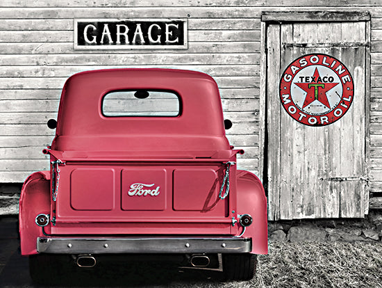 Lori Deiter LD2070 - LD2070 - Red Truck with Texaco Sign - 16x12 Truck, Red Truck, Garage, Texaxo Sign, Photography, Masculine from Penny Lane