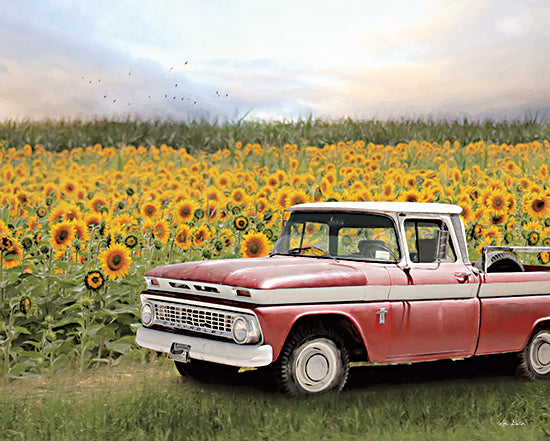 Lori Deiter LD2076 - LD2076 - Truck with Sunflowers - 16x12 Truck, Flowers, Sunflowers, Autumn, Vintage, Farm from Penny Lane