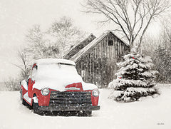 LD2081 - Red Chevy in Snow - 16x12