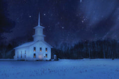 LD2204 - Starry Night Church - 18x12