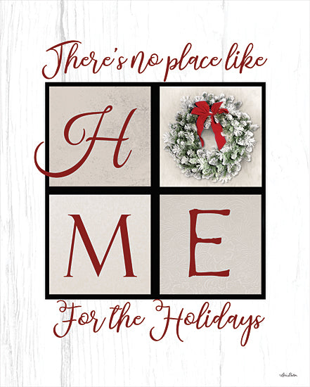Lori Deiter LD2229 - LD2229 - There's No Place Like Home for the Holidays - 12x16 There's No Place Like Home for the Holidays, Block Letters, Holidays, Christmas, Wreath, Calligraphy, Signs from Penny Lane
