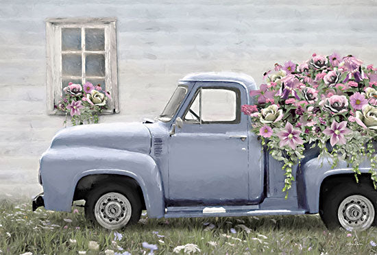 Lori Deiter LD2327 - LD2327 - Live Life in Full Bloom     - 18x12 Flower Truck, Truck, Blue Truck, Flowers, Pink Flowers, Whimsical, Photography from Penny Lane