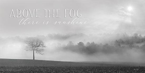 Lori Deiter LD2356 - LD2356 - Above the Fog - 18x9 Above the Fog There is Sunshine, Fog, Landscape, Black & White, Typography, Signs, Photography from Penny Lane
