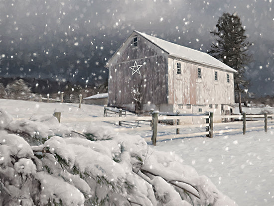Lori Deiter LD2364 - LD2364 - Grantville Farm - 16x12 Farm, Barn, Winter, Snow, Christmas, Holidays, Barn Star from Penny Lane