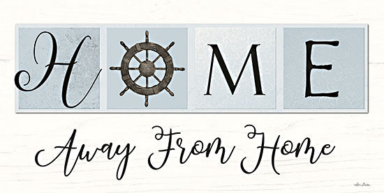 Lori Deiter LD2457 - LD2457 - Nautical Home Away from Home I - 18x9 Home Away From Home, Nautical, Coastal, Captain's Wheel, Lodge, Signs from Penny Lane