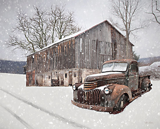 Lori Deiter LD2522 - LD2522 - Rustic Winter Charm - 16x12 Photography, Barn, Farm, Truck, Rusty Truck, Rustic, Winter, Snow from Penny Lane