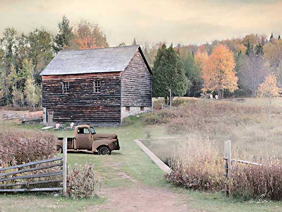 Lori Deiter LD2602 - LD2602 - Fall on the Farm I - 16x12 Barn, Farm, Truck, Rusty Truck, Fall, Autumn, Trees, Landscape from Penny Lane