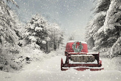 LD2618 - Snowed In Red Truck - 18x12