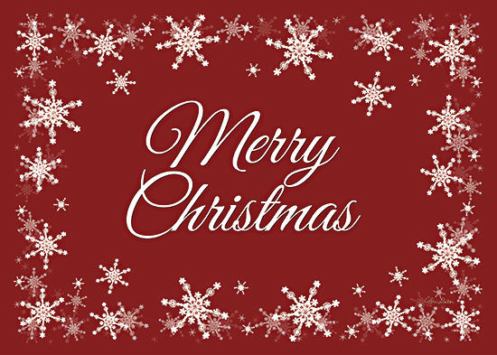 Lori Deiter LD2621 - LD2621 - Merry Christmas Snowflakes - 16x12 Merry Christmas, Holidays, Christmas, Red & White, Snowflakes, Winter, Signs from Penny Lane