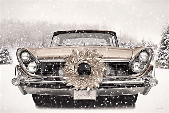 Lori Deiter LD2626 - LD2626 - Snowy Lincoln    - 18x12 Car, Lincoln, Vintage, Retro, Winter, Snow, Photography from Penny Lane