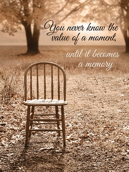 Lori Deiter LD2660 - LD2660 - Value of a Moment - 12x16 You Never Know the Value of a Movement Until It Becomes a Memory, Quote, Dr. Suess, Sepia, Autumn, Seasons, Memories, Leaves, Typography, Photography, Signs from Penny Lane